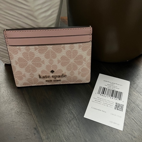 KATE SPADE Spade Flower Small Slim Card Holder NWT - Picture 8 of 9